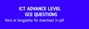 View ICT advance level gce exam question papers in pdf.